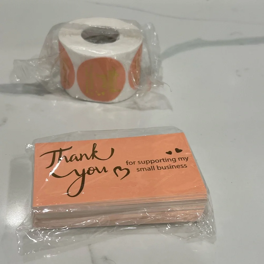 🔴 (NEW) New Foil Thank You Cards Set